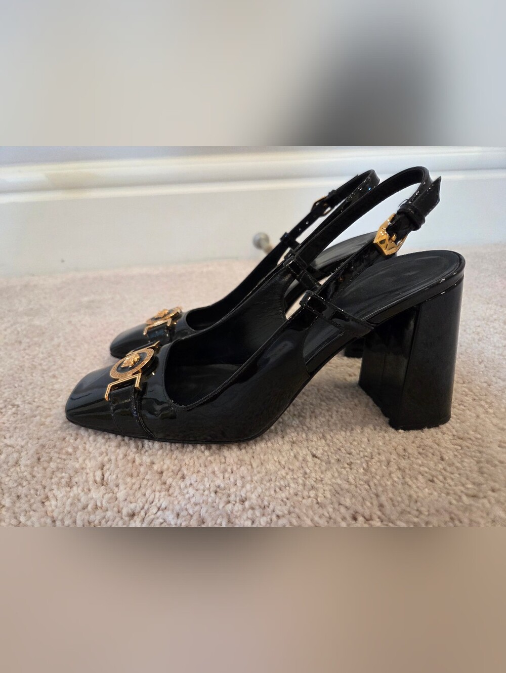 Versace Black Heels Size 38